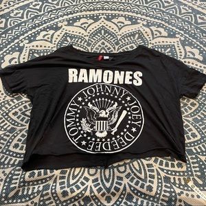 Ramones Band Tee Crop Top
